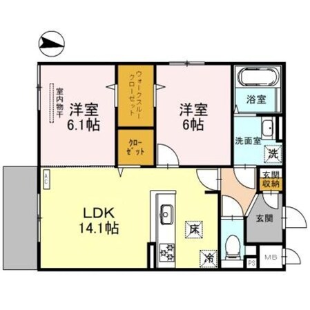 枚方公園駅 徒歩12分 1階の物件間取画像